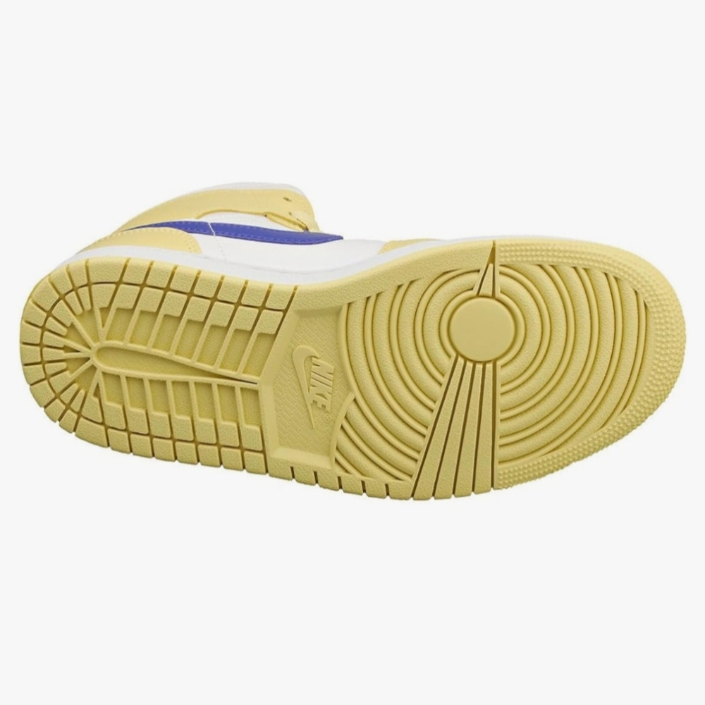 Nike Air Jordan 1 Mid in Lemon, Lapis and White - Picture 5 of 7